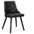 Lot de 8 chaises noires en bois et simili cuir scandinaves