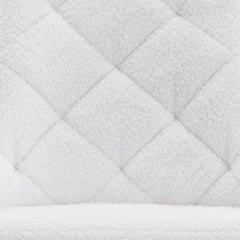 Lot de 4 chaises scandinaves Lalix Bois Noisette & Tissu bouclette Crème