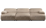 Canapé modulable en velours taupe