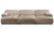 Canapé modulable en velours taupe