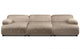 Canapé modulable en velours taupe