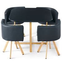 Ensemble table et chaises scandinaves noir