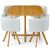Table avec chaises Agustine scandinaves blanc et chêne