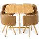 Ensemble table et 4 chaises scandinave coloris taupe