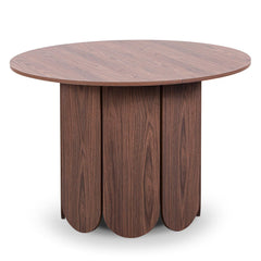 Table extensible ronde japandi 310cm Cavelna bois noisette rallonges intégrées