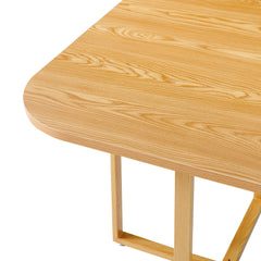 Table et chaises encastrables scandinaves Oslo Bois et Marron