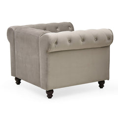 Fauteuil Abir velours taupe