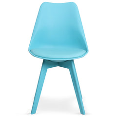 La chaise moderne Juno rouge vue de face