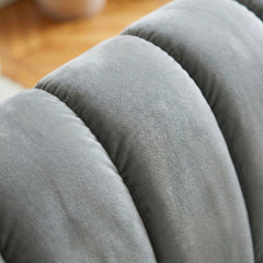 Canapé 2 places design Sidonie Velours Gris