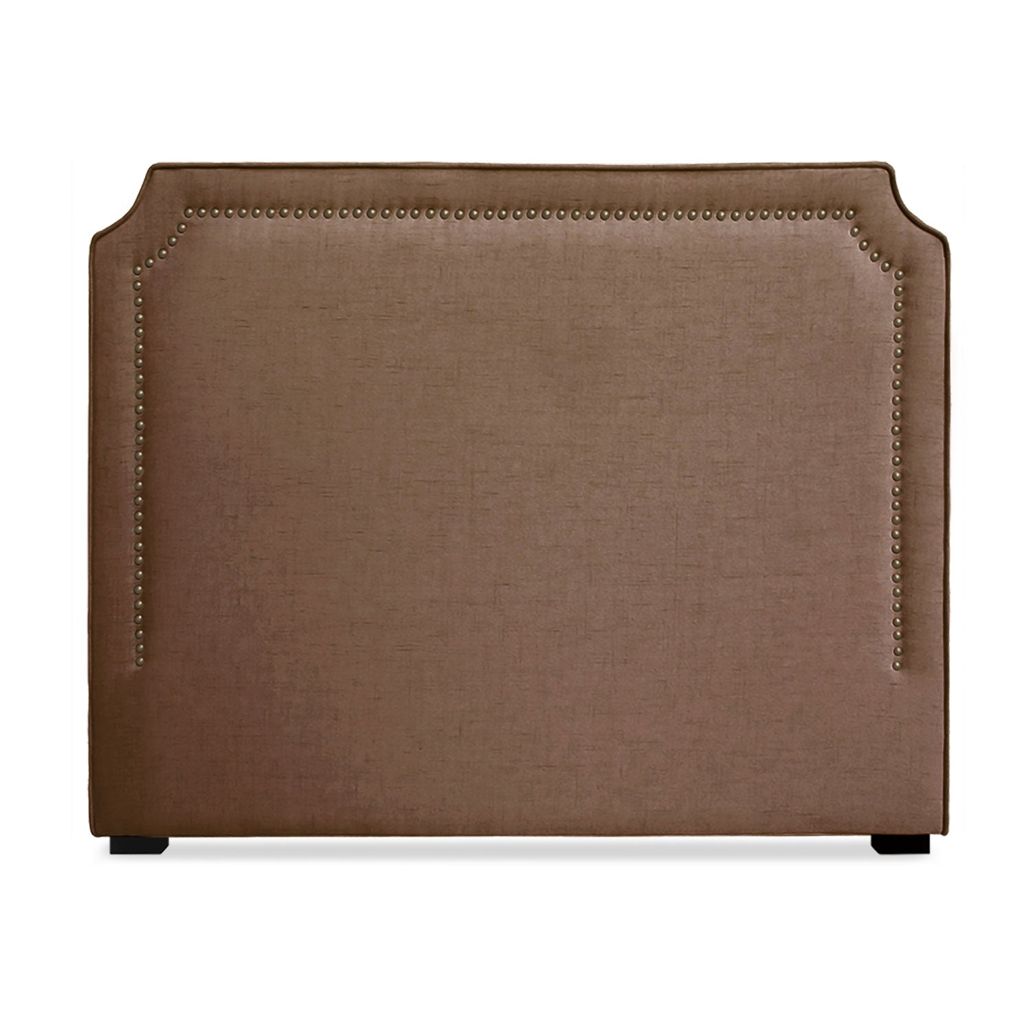 Tête de lit Milana 140cm Tissu Taupe avec clous de tapissie