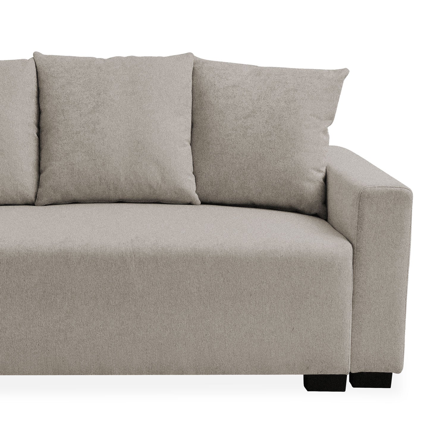 Canapé d'angle convertible moderne Gwendal Tissu kaki