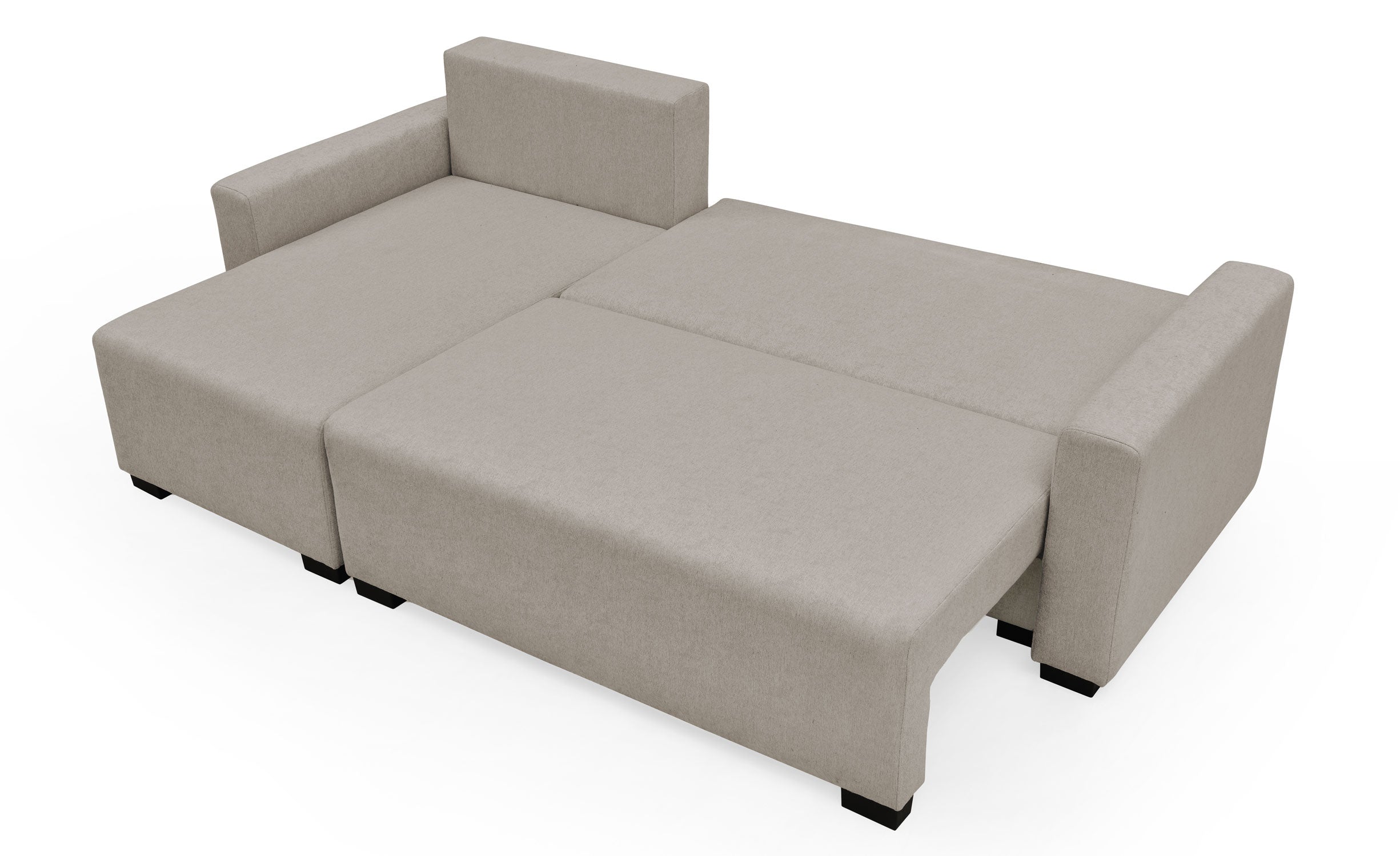 Canapé d'angle convertible moderne Gwendal Tissu kaki