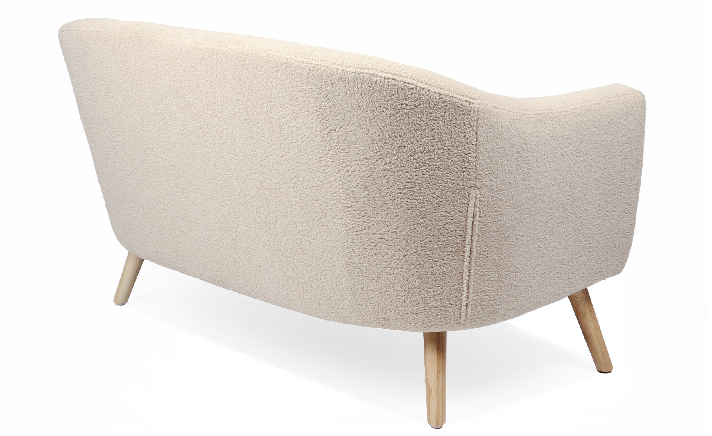 Canapé 2 places style scandinave Savoy Tissu Bouclette Beige