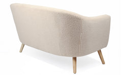 Canapé 2 places style scandinave Savoy Tissu Bouclette Beige
