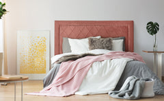 Tête de lit Meghan 160cm Velours Rose