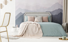 Tête de lit Milana 180cm Tissu Beige avec clous de tapissier
