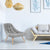 Fauteuil en tissu gris clair