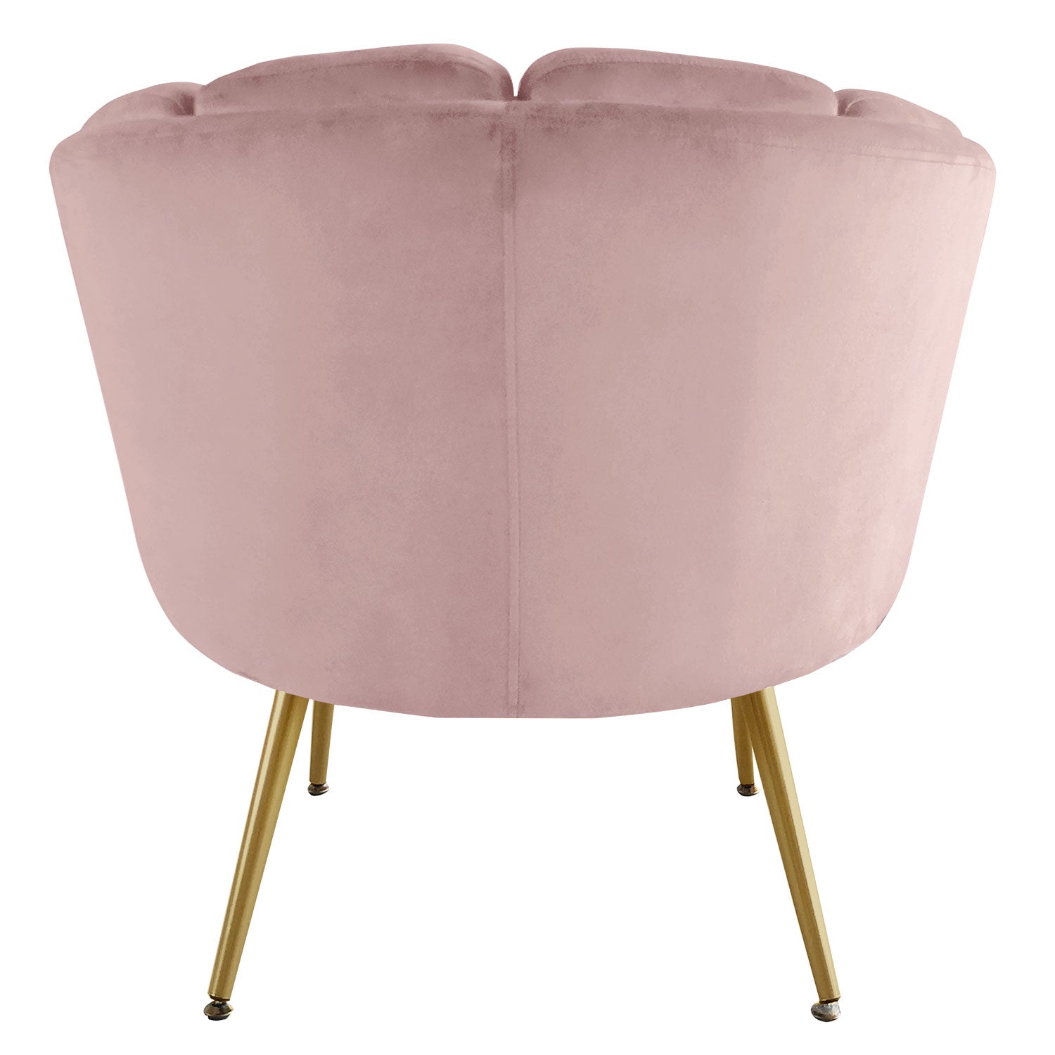 Fauteuil arrondi Brenda Velours Rose