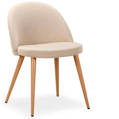 Lot de 6 chaises en tissu Aliaxa beige