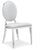 Ensemble de 6 chaises médaillon en simili blanc
