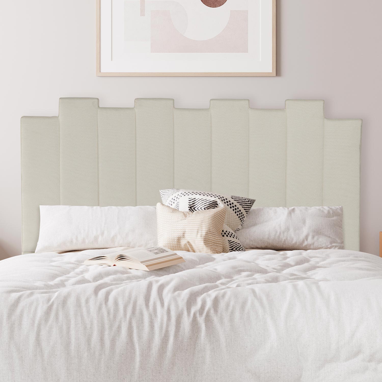 Tête de lit Lucky 140 cm Tissu Beige