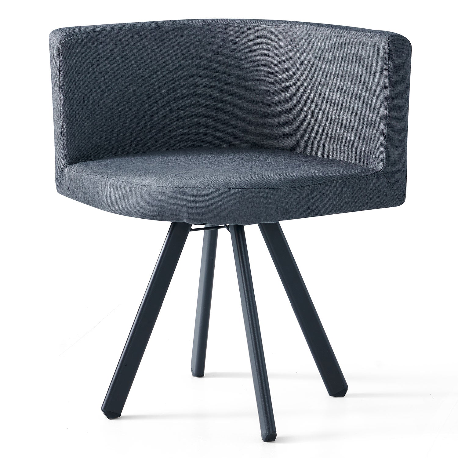 Table et chaises Oslo Gris et Tissu Gris