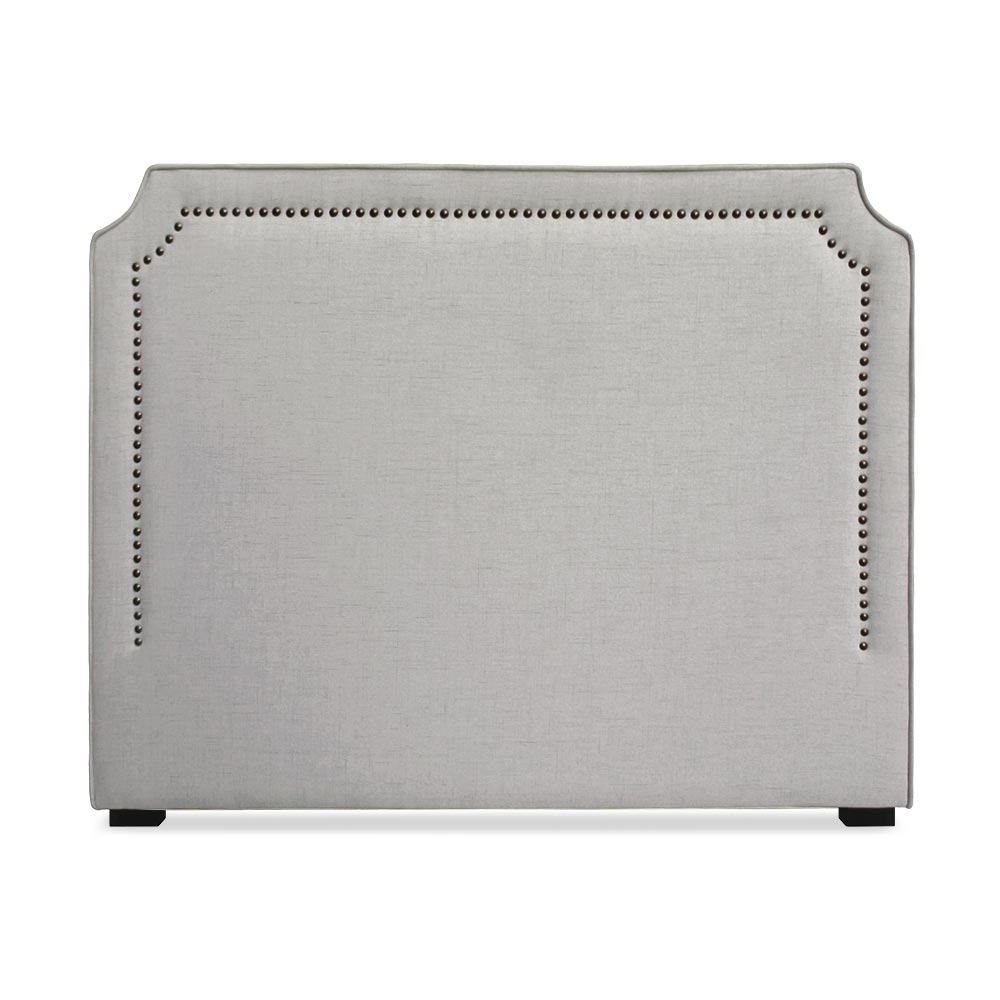 Tête de lit Milana 140cm Tissu Beige avec clous de tapissier