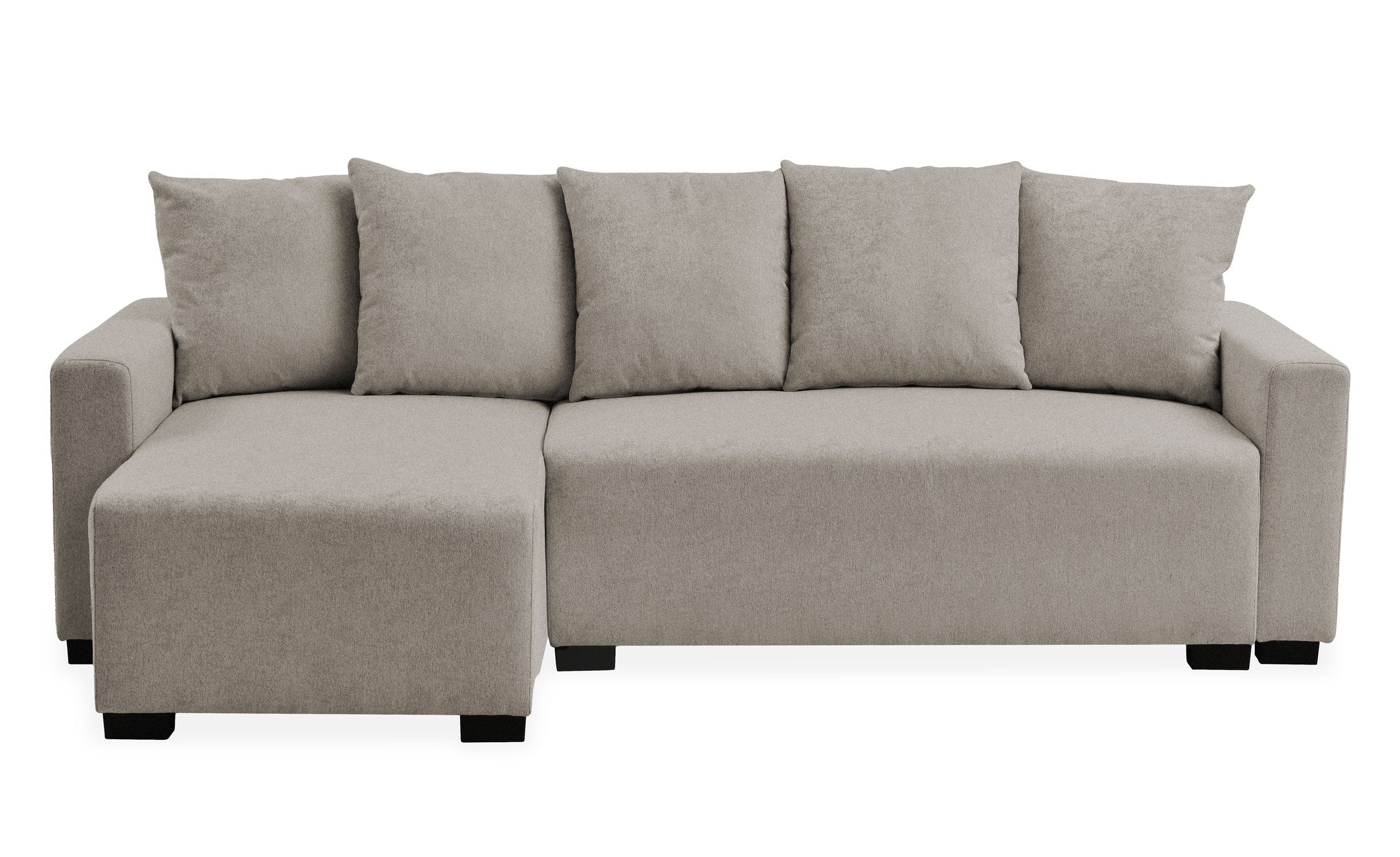 Canapé d'angle convertible moderne Gwendal Tissu kaki