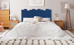 Tête de lit Arrias en velours 160 cm bleu
