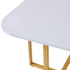 Table et chaises encastrables scandinaves Oslo Blanc