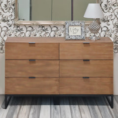 Commode 6 tiroirs Panara Chêne Clair