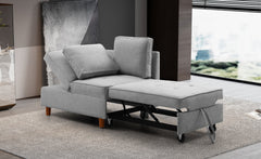 Banquette convertible 2 places Billin tissu gris
