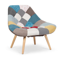 Fauteuil en tissu multicolore Arus
