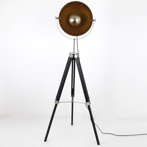 Lampadaire Apollon style cinéma Noir et Or