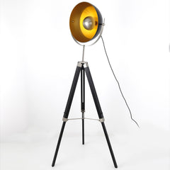 Lampadaire Apollon style cinéma Noir et Or