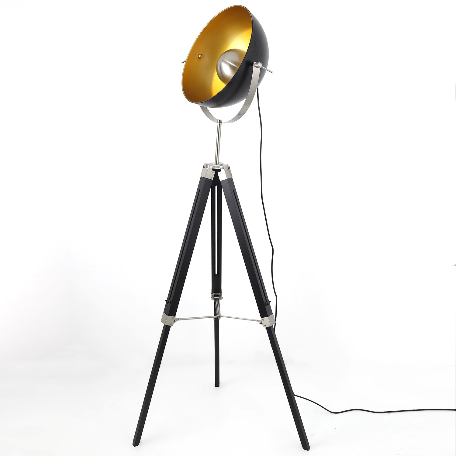 Lampadaire Apollon style cinéma Noir et Or