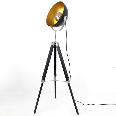 Lampadaire Apollon style cinéma Noir et Or