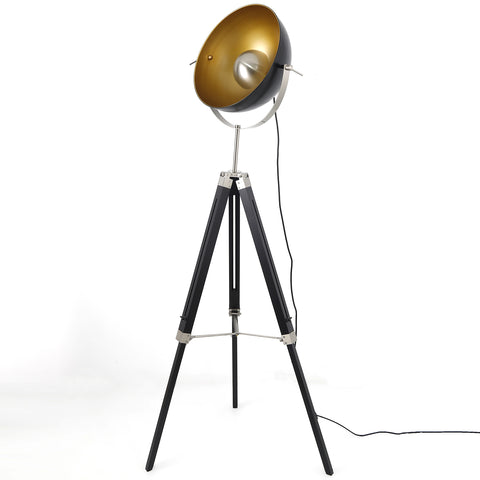 Lampadaire Apollon style cinéma Noir et Or