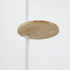 Lampadaire avec tablettes Steppa Blanc et Bois