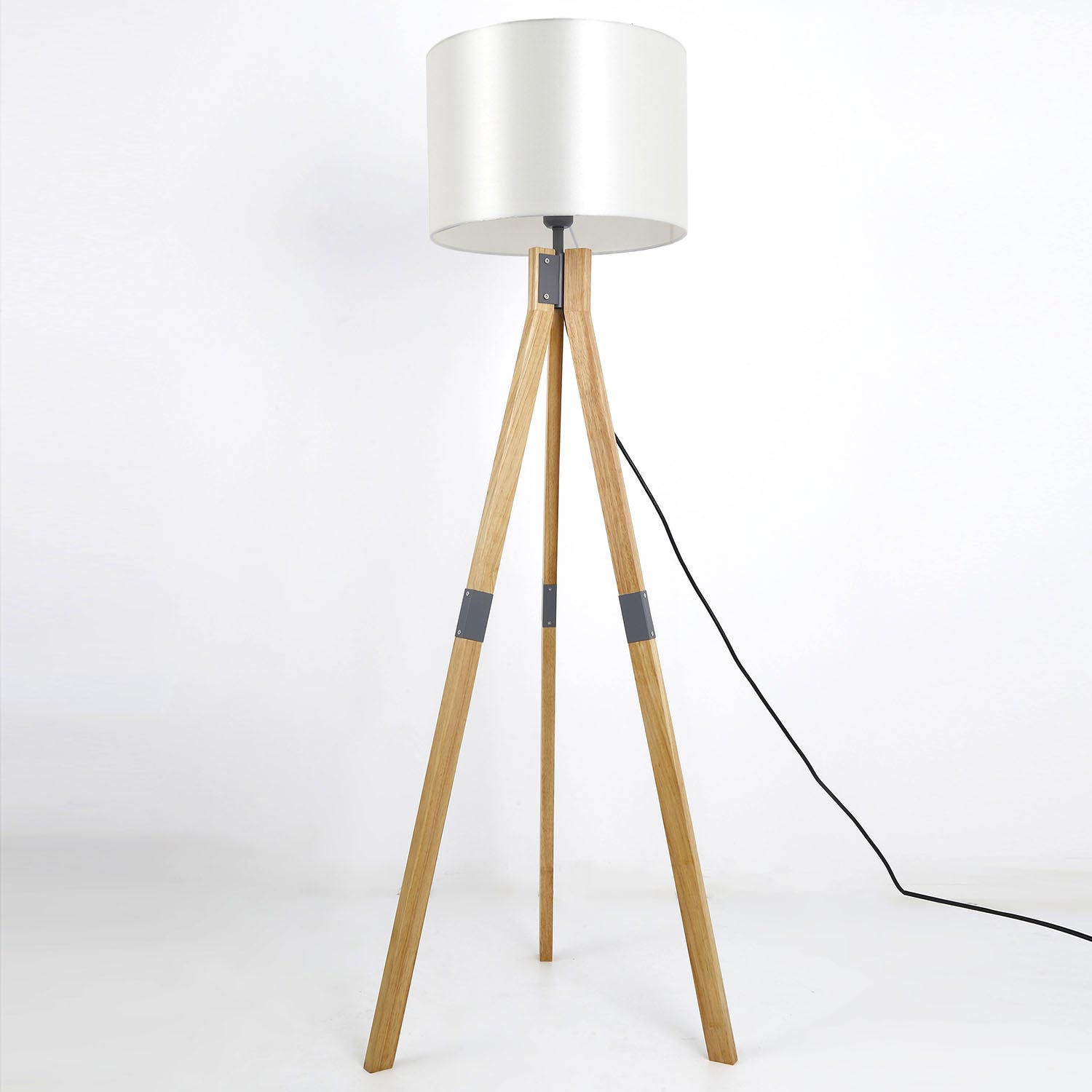 Lampadaire scandinave Wanda Bois et Blanc