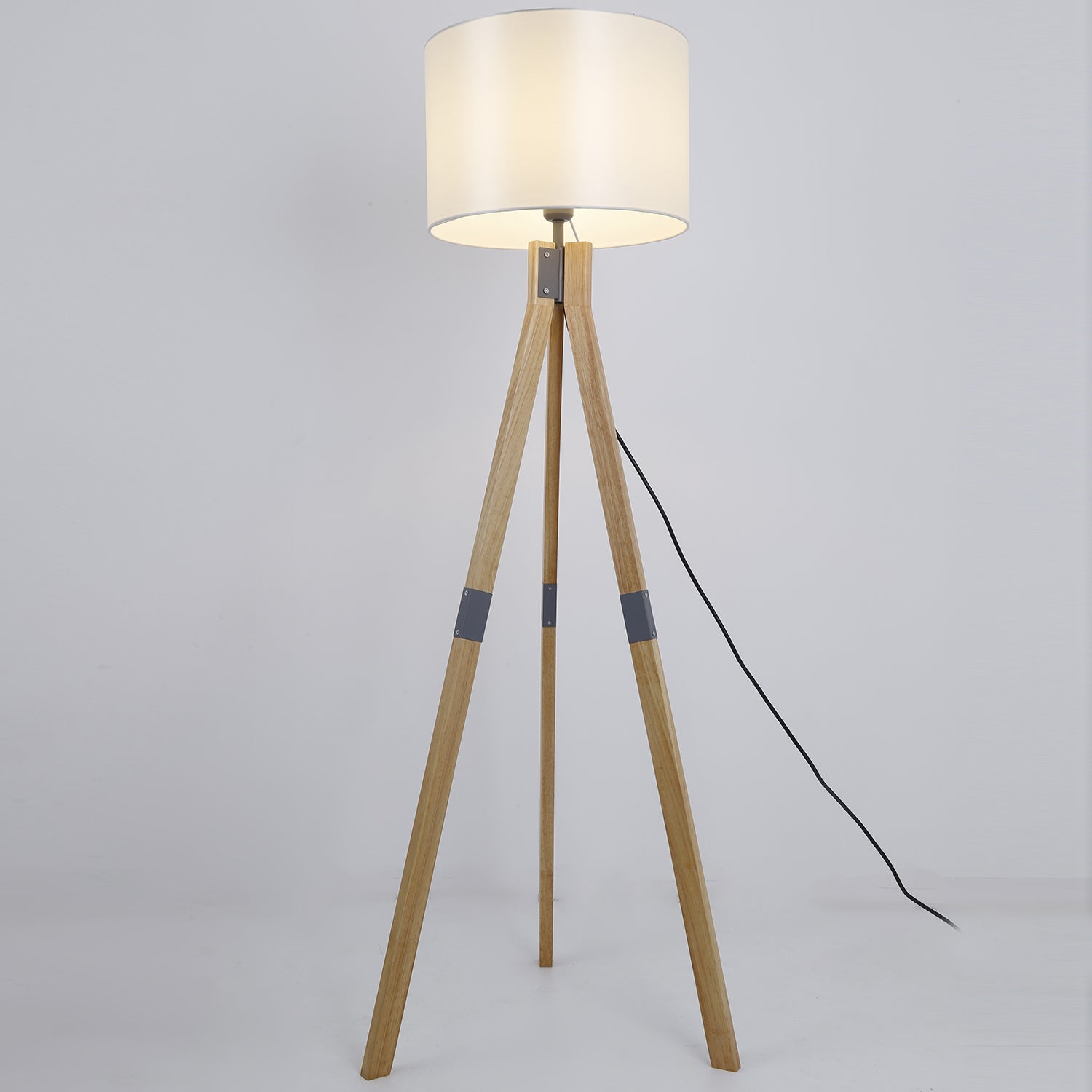 Lampadaire scandinave Wanda Bois et Blanc