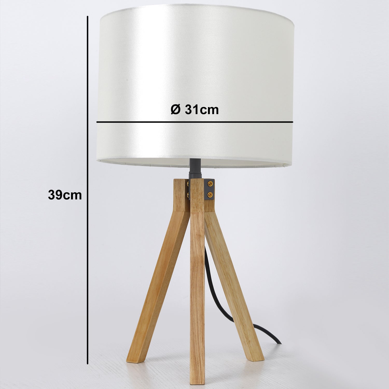 Lampe de table Wanda Bois et Blanc