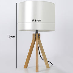Lampe de table Wanda Bois et Blanc
