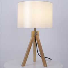 Lampe de table Wanda Bois et Blanc