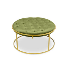 Set de 2 poufs Valona Velours Kaki