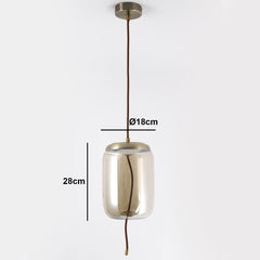 Suspension LED Odalys Verre Transparent fumé