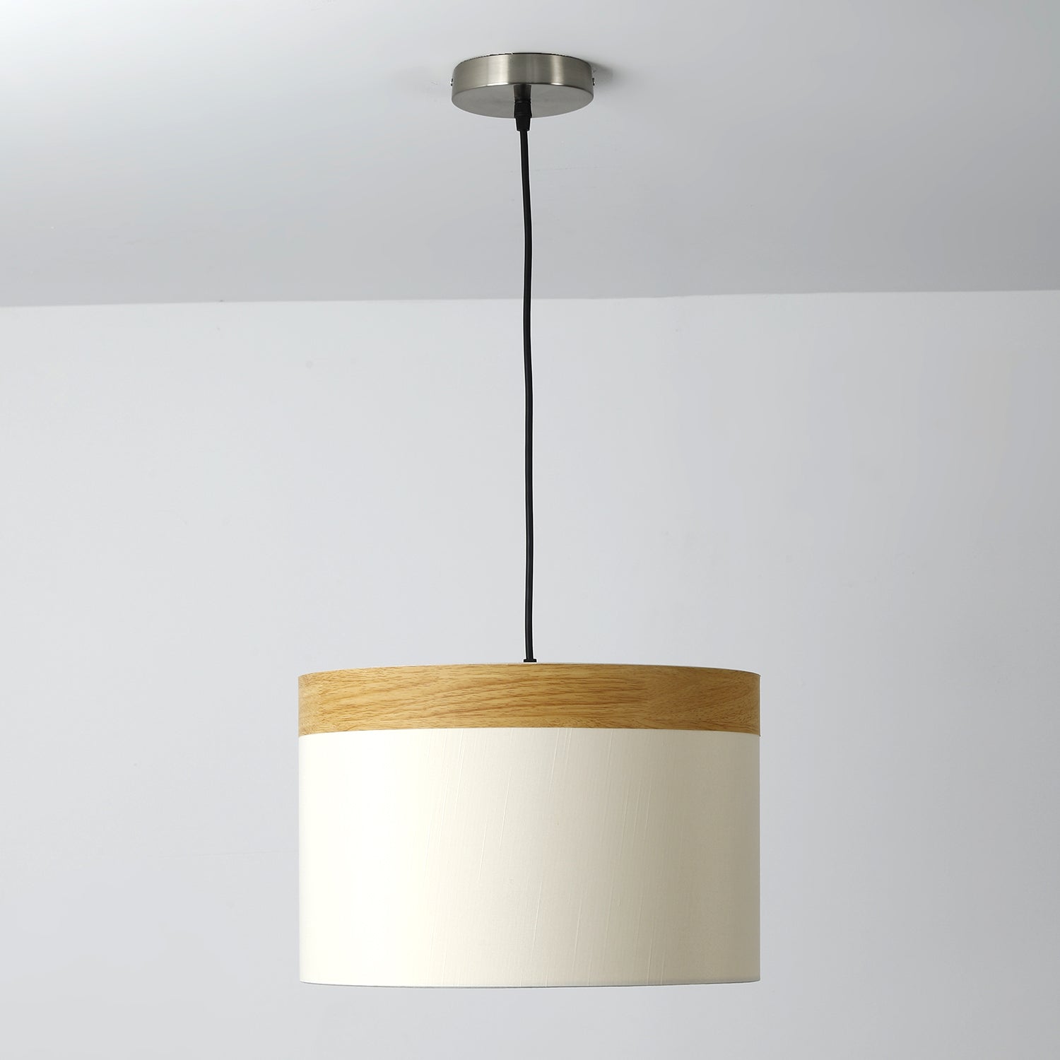 Suspension Lima Crème et Bois clair