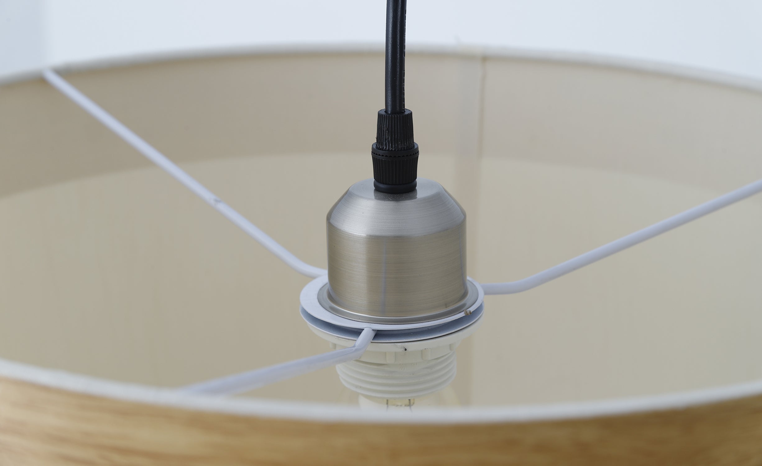 Suspension Lima Crème et Bois clair