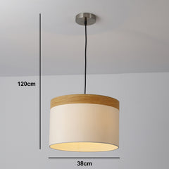 Suspension Lima Crème et Bois clair