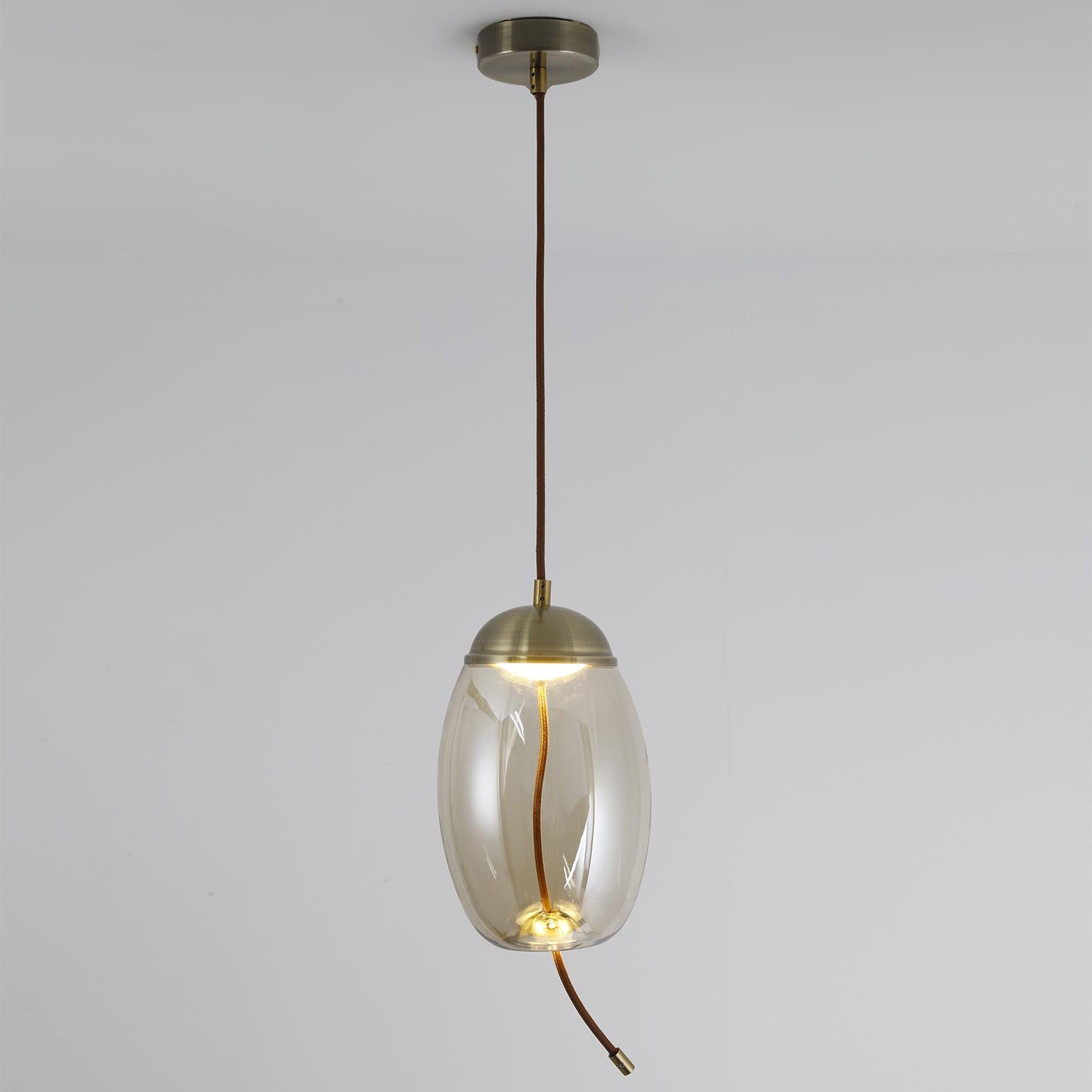 Suspension Odalia Verre Transparent fumé
